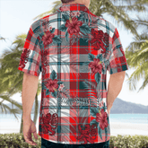 Clan Glasgow District Tartan Scottish Lion Hawaiian Shirt AX76 Glasgow District Tartan Tartan Hawaii Shirt